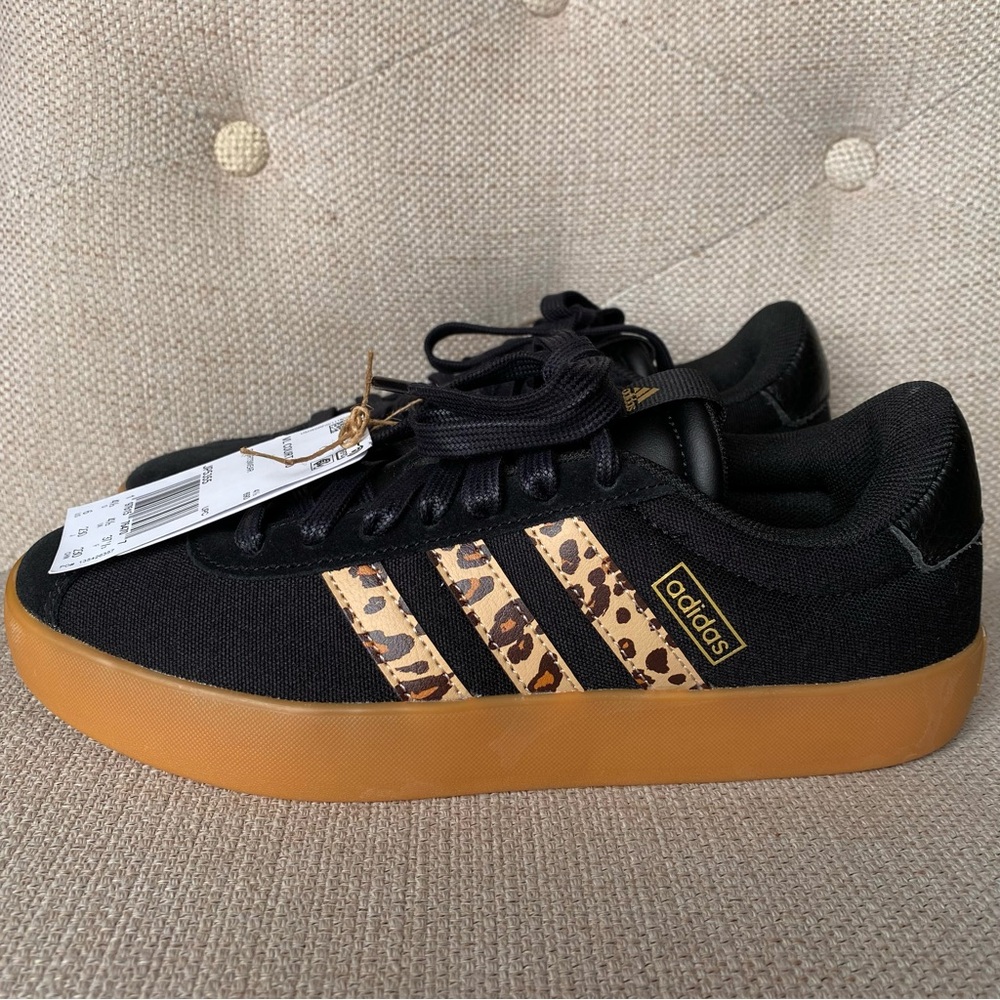 Adidas VL Court Leopard Sneakers NWT✨